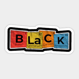 Black Element - Periodic Table Sticker